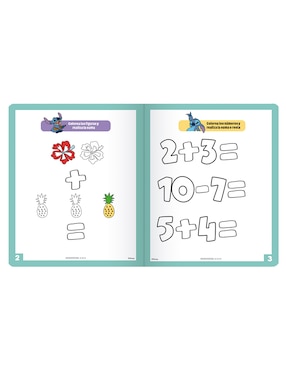 Libro mágico para colorear aprende con Stitch sumas y restas Dipak