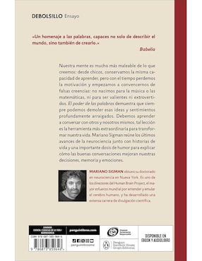 Libro El poder de las palabras: Cómo cambiar tu cerebro (y tu vida) conversando de Mariano Sigman