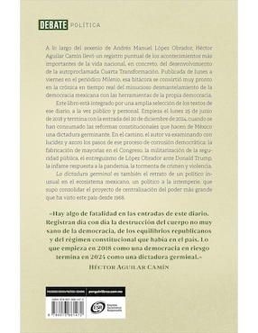 Libro La Dictadura Germinal De Héctor Aguilar Camín