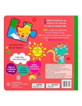 Libro de rompecabezas el reino de los gaticornios de Silver Dolphin