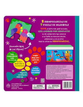 Libro de rompecabezas mascotas divertidas de Silver Dolphin