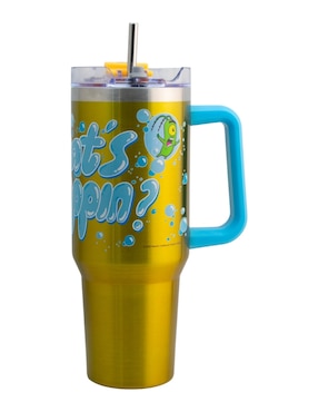 Termo Regalos Siglo XXI de acero inoxidable Bob Esponja con tapa rosca 1.2 L