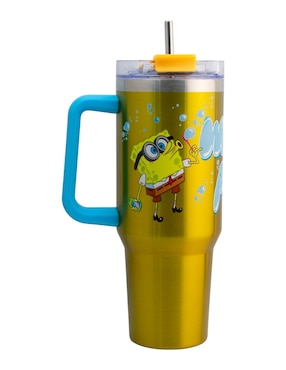 Termo Regalos Siglo XXI de acero inoxidable Bob Esponja con tapa rosca 1.2 L