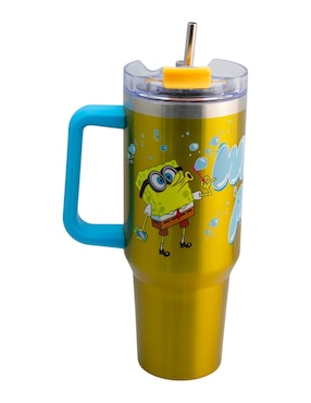 Termo Regalos Siglo XXI de acero inoxidable Bob Esponja con tapa rosca 1.2 L