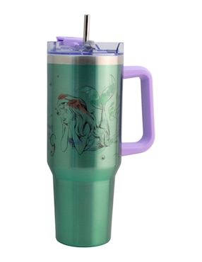 Termo Regalos Siglo XXI de acero inoxidable La Sirenita con tapa rosca 1.2 L