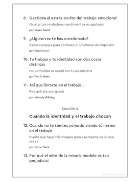 Libro Sé tú Mismo en el Trabajo de Harvard Business Review