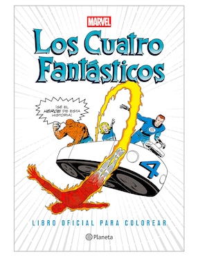 Libro Los Cuatro Fantasticos Libro Oficial para Colorear de Marvel