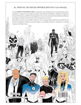 Libro Los Cuatro Fantasticos Libro Oficial para Colorear de Marvel