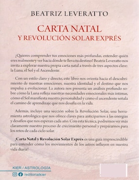 Libro Carta natal y revolución solar exprés: luna, sol y ascendente de Beatriz Leveratto