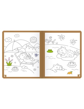 Libro Mágico para colorear Capibaras de Upak