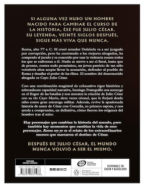 Libro Roma soy yo. La verdadera historia de Julio César de Santiago Posteguillo