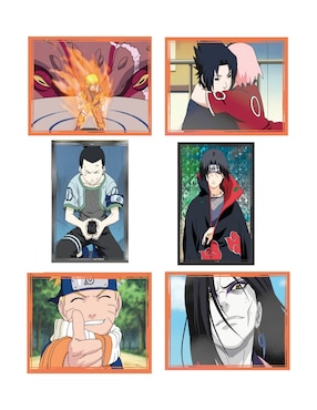 Estampas de Naruto Panini coleccionable
