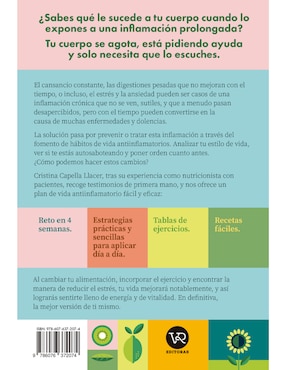 Libro Vivir sin inflamación de Cristina Capella Llacer