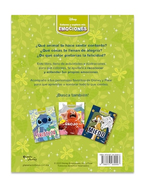 Libro Coloreo y Exploro Mis Emociones Alegría de Disney