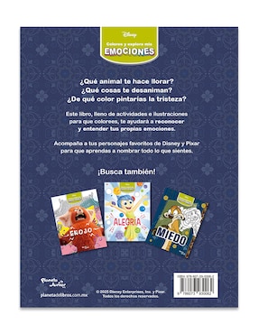 Libro Coloreo y exploro mis emociones Tristeza de Disney