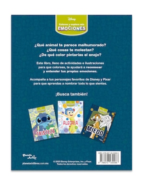 Libro Coloreo y Exploro mis Emociones Enojo de Disney