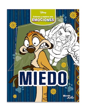 Libro Coloreo y exploro mis emociones Miedo de Disney