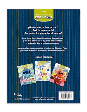 Libro Coloreo y exploro mis emociones Miedo de Disney