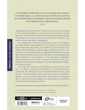 Libro El Vehículo de Las Transformaciones de Jacobo Grinberg-Zylberbaum