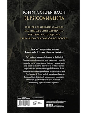 Libro El Psicoanalista de John Katzenbach