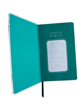 Libro Biblia Rvr 1960 Letra Grande Tamaño Manual Ultrafina – Tapa Dura Con Flores Blancas Y Cantos Pintados de Reina Valera