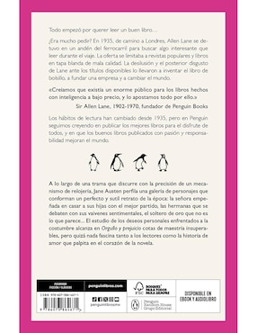 Libro Orgullo y Prejuicio de Jane Austen