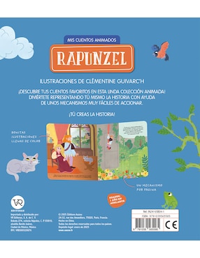 Libro rapunzel, mis cuentos animados de auzou