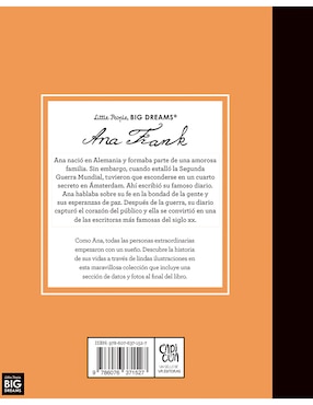 Libro Little People, Big Dreams Ana Frank de capicua