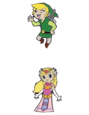 Pin Nintendo de metal Link y La princesa Zelda
