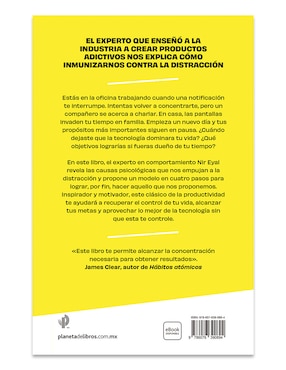 Libro Inmune a la distracción de Nir Eyal