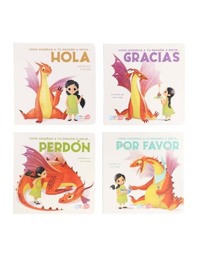 Libro Cómo Enseñar a tu Dragón a Decir Hola, Gracias, Perdón y Por Favor Set de 4 Libros de Anna Lang