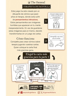 Juego de cartas Terapeuta de pacotilla Exploding Kittens