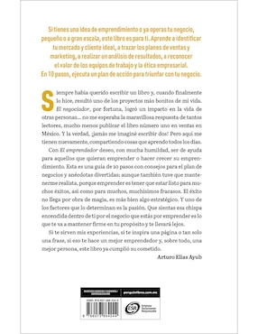 Libro El Emprendedor de Arturo Elias Ayub