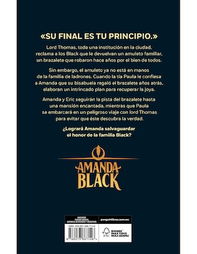 Libro Amanda Black 2 - El Amuleto Perdido de Juan Gomez-Jurado y Bárbara Montes