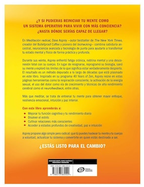 Libro Meditación radical el método para liberarte del estrés, soltar tus bloqueos y alcanzar la paz interiorla interior de Dave Asprey