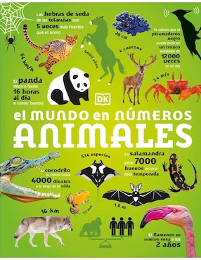 Libro El mundo en números. Animales de Dorling Kindersley