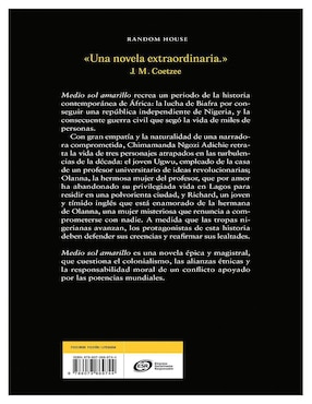 Libro Medio Sol Amarillo de Chimamanda Ngozi Adichie