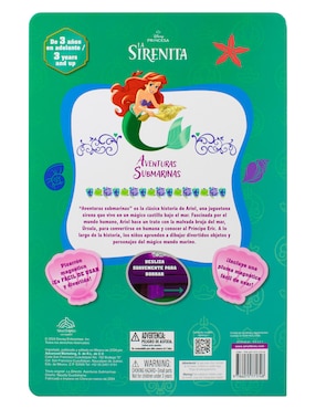 Pizarrón Magnético: Disney Princesa La Sirenita Aventuras Submarinas de Silver Dolphin