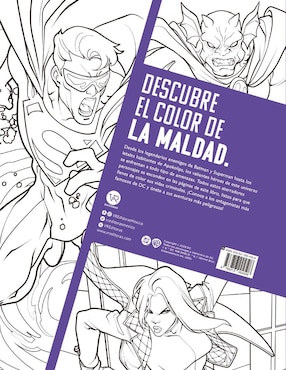 Libro colorear Supervillanos DC