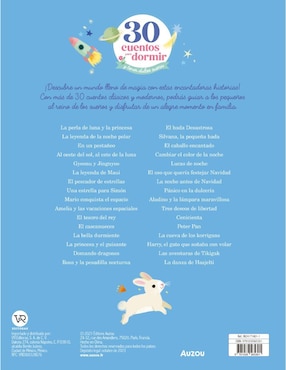 Libro 30 cuentos para dormir y tener dulces sueños de Auzou
