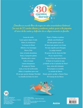 Libro 30 cuentos para dormir y arrullar a los más pequeños de Auzou