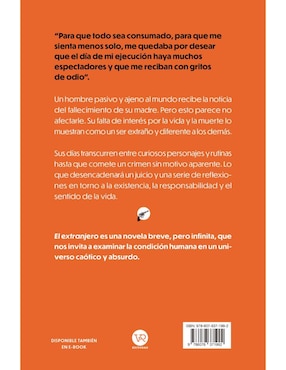 Libro El Extranjero de Albert Camus