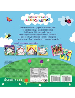 Libro Super Actividades Alcolchaditas: Fantásticos Animales de la Granja de editorial Guadal