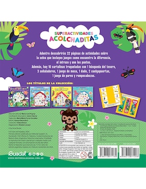 Libro super actividades alcolchaditas: divertidos animales de la selva de Editorial Guadal