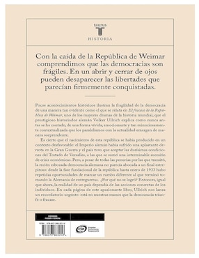 Libro El fracaso de la república de Weimar de Volker Ullrich