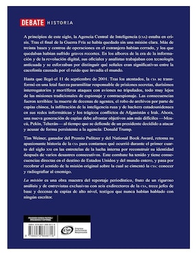 Libro La misión: la CIA en el siglo XXI de Tim Weiner