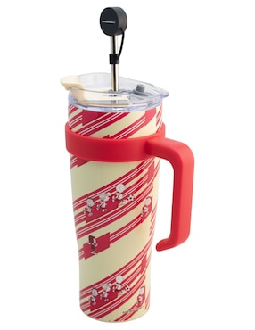 Termo Regalos Siglo XXI de acero inoxidable Snoopy Mundial con tapa rosca 1.2 L