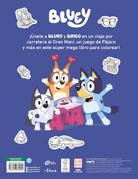 Libro Bluey: Súper mega libro para colorear de Ladybird Books