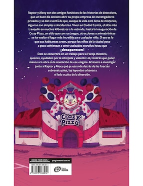 Libro Caso No.1 Misterio en Crazy Pizza de Raptor Gamer
