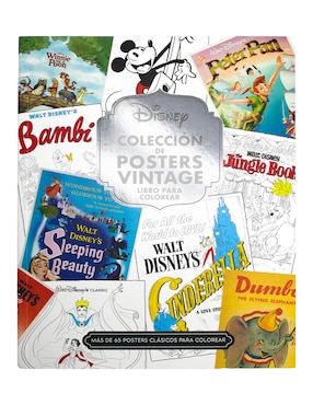 Libro Para Colorear Posters Vintage Disney de Novelty